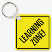 Leerzone! Metalen Vierkante Sleutelhangers