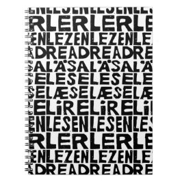 Lees 8 Talen Lino Print Spiraalvormige Foto Notiti Notitieboek