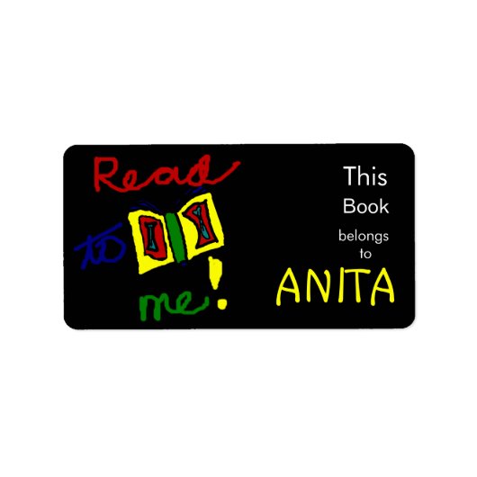 Lees aan mij - Gepersonaliseerde rechthoekige boek Etiket (Voorkant)