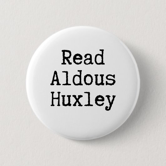 Lees Aldous Huxley Black & White Ronde Button 5,7 Cm (Voorkant)