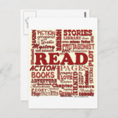 Lees alles over het rood! briefkaart (Voorkant / Achterkant)