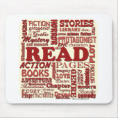 Lees alles over het rood! muismat (Voorkant)