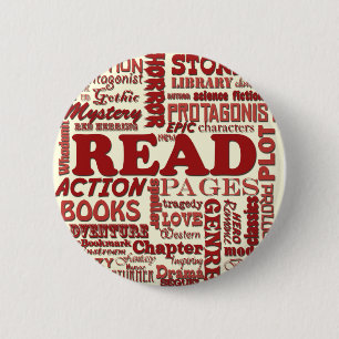 Lees alles over het rood! ronde button 5,7 cm