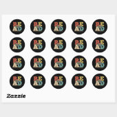 Lees alles zijn leesboeklezers ronde sticker (Vel)