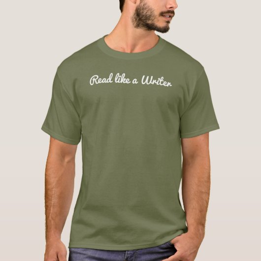Lees als een schrijver T-shirt (Voorkant)