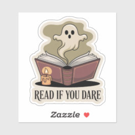 Lees als je durft - Gezellige Spooky Book Ghost Sticker