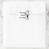 Lees alsjeblieft voor! ronde sticker (Tas)