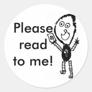 Lees alsjeblieft voor! ronde sticker