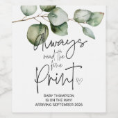 Lees altijd de aankondiging van de fijne afdrukzwa wijn etiket (Enkel label)