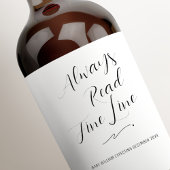 Lees altijd de Fine Print Baby aankondiging Wijn Etiket