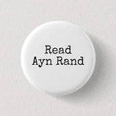 Lees Ayn Rand Ronde Button 3,2 Cm (Voorkant)