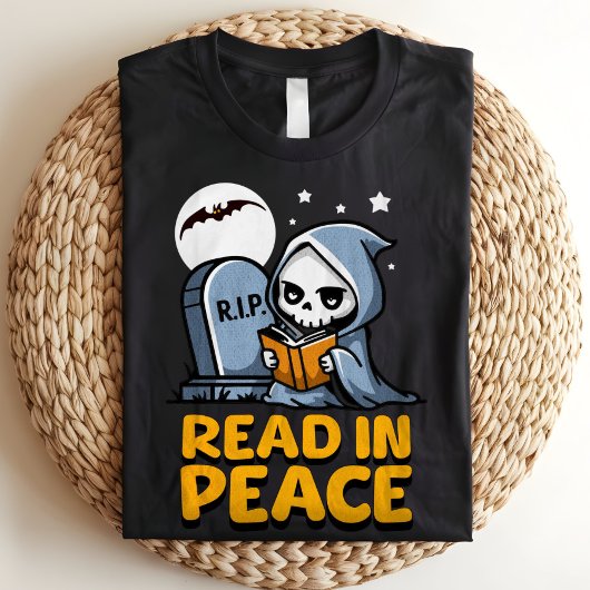 Lees beoordelingen van Peace Bookworm Grim Reaper  Tri-Blend Shirt