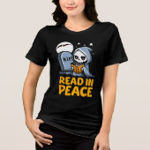 Lees beoordelingen van Peace Bookworm Grim Reaper  Tri-Blend Shirt (Voorkant)
