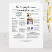 Lees beschrijving  - enkel dubbelgevouwen wenskaar kaart (Gele Bloem)