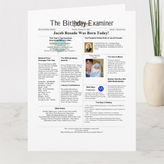 Lees beschrijving  - enkel dubbelgevouwen wenskaar kaart (Voorkant)