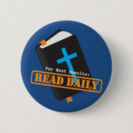 Lees Bijbel dagelijks Christelijk Ronde Button 5,7 Cm