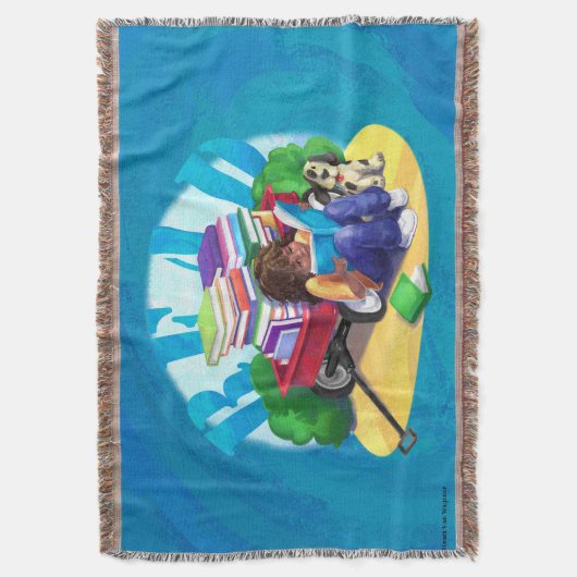 LEES BOEK Wagon Art Gooi Deken (Voorkant Verticaal)