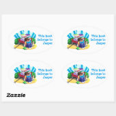 LEES boek Wagon - Sticker op maat van boek (Vel)