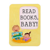Lees boeken, Baby! magneet (Verticaal)