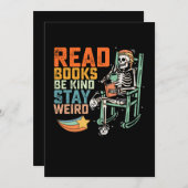 Lees boeken Be Kind Stay Weird Skelet Kaart (Voorkant / Achterkant)