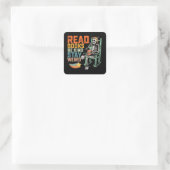 Lees boeken Be Kind Stay Weird Skelet Vierkante Sticker (Tas)