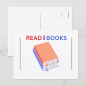 LEES BOEKEN bericht papier Briefkaart (Voorkant / Achterkant)