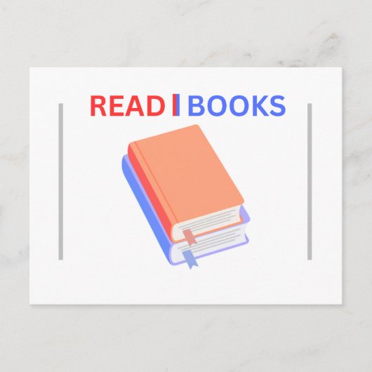 LEES BOEKEN bericht papier Briefkaart (Voorkant)