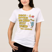 Lees Boeken Blijf Aardig Tri-Blend Shirt (Voorkant)