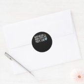 Lees Boeken Drink Coffee Fight Evil Shirt Ronde Sticker (Envelop)