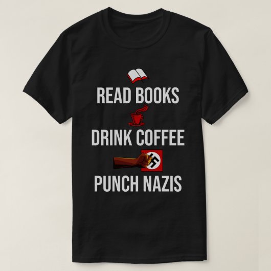 Lees boeken Drink en Punch Nazi's T-shirt (Design voorkant)