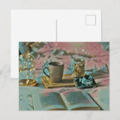 Lees Boeken, Drink Koffie Briefkaart (Voorkant / Achterkant)