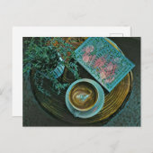 Lees boeken, drink koffie briefkaart (Voorkant / Achterkant)