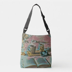 Lees Boeken, Drink Koffie Crossbody Tas