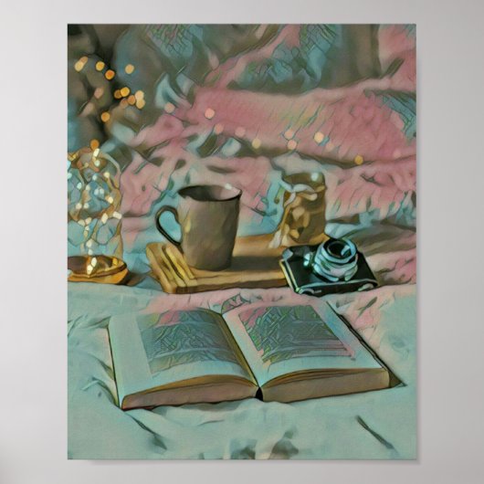 Lees Boeken, Drink Koffie Poster (Voorkant)