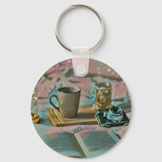 Lees Boeken, Drink Koffie Sleutelhanger (Voorkant)