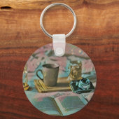 Lees Boeken, Drink Koffie Sleutelhanger (Voorkant)