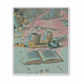 Lees Boeken, Drink Koffie Sticker (Voorkant)