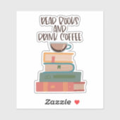 Lees Boeken Drink Koffie Sticker (Vel)