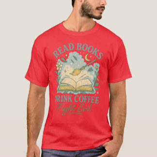 LEES BOEKEN DRINK KOFFIE T-SHIRT