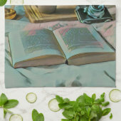 Lees Boeken, Drink Koffie Theedoek (Gevouwen)