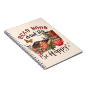Lees boeken, Drink Tea & Be Happy Notitieboek (Rechterzijde)