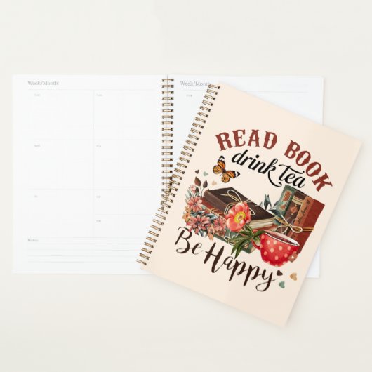 Lees boeken, Drink Tea & Be Happy Planner (Display)