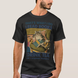 Lees Boeken Drink Thee Kat Boekenwurm Kitten Sarca T-shirt