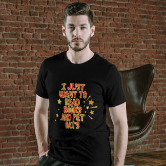 Lees boeken en huisdieren Quote Design T-shirt
