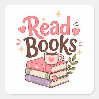 Lees Boeken Gezellige Leesaesthetic Kunst Sticker