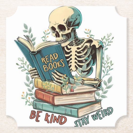 Lees Boeken Papieren Onderzetter (Voorkant)