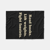 Lees boeken til gewichten vecht fascisten grappig fleece deken (Voorkant (Horizontaal))