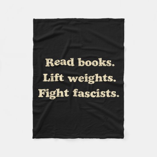 Lees boeken til gewichten vecht fascisten grappig fleece deken (Voorkant)