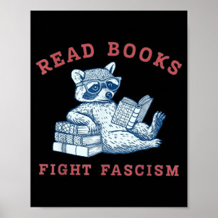 Lees boeken vecht fascisme weerstand grappige wasb poster