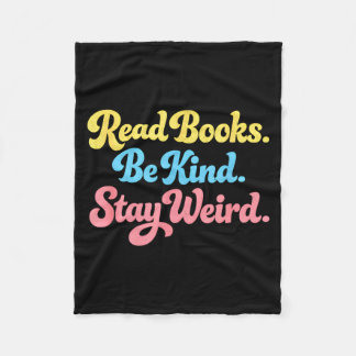 Lees boeken wees aardig blijf vreemd positief insp fleece deken